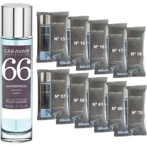 Caravan Fragancias CARAVAN FRAGRANCES Profumo da uomo No66 da 150 ml + Set di 10 fiale di diverse fragranze Caravan Masculine per rivelare nuovi aromi Caravan Fragancias CARAVAN FRAGRANCES Profumo da uomo No66 da 150 ml + Set di 10 fiale di diverse fragranze Caravan Masculine per rivelare nuovi aromi