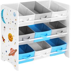 SONGMICS Scaffale portaoggetti per bambini per giocattoli e libri, 9 scatole rimovibili in tessuto non tessuto, per cameretta dei bambini, sala giochi, asilo nido, scuola, 62,5 x 29,5 x 60 cm, SONGMICS Scaffale portaoggetti per bambini per giocattoli e libri, 9 scatole rimovibili in tessuto non tessuto, per cameretta dei bambini, sala giochi, asilo nido, scuola, 62,5 x 29,5 x 60 cm,