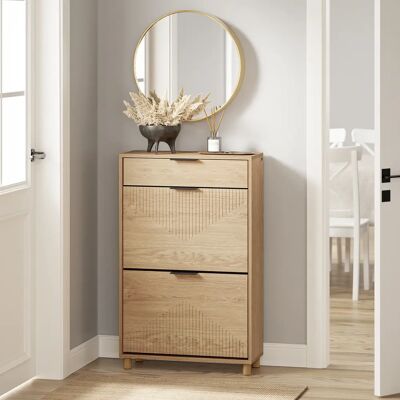 SoBuy FSR212-N Scarpiera Ingresso - Scarpiera Salvaspazio Slim Legno, Grande Capacità per Scarpe Fino a Taglia 47, Design Nordico Moderno, Ideale per Corridoio, Ingresso, Famiglia, Legno, 60x24x95cm Natural SoBuy FSR212-N Scarpiera Ingresso - Scarpiera Salvaspazio Slim Legno, Grande Capacità per Scarpe Fino a Taglia 47, Design Nordico Moderno, Ideale per Corridoio, Ingresso, Famiglia, Legno, 60x24x95cm Natural