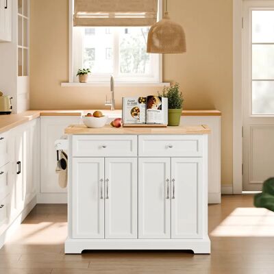 SoBuy FKW71-III-WN Carrello Cucina con Ruote, Isola Cucina con Piano di Lavoro Estensibile, 2 Cassetti e Ripiani Regolabili Mobile Salvaspazio per Mobili da Cucina, Bianco, 115 x (46-71) x 92 cm BIANCO SoBuy FKW71-III-WN Carrello Cucina con Ruote, Isola Cucina con Piano di Lavoro Estensibile, 2 Cassetti e Ripiani Regolabili Mobile Salvaspazio per Mobili da Cucina, Bianco, 115 x (46-71) x 92 cm BIANCO