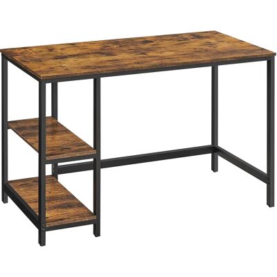 VASAGLE Scrivania, Tavolo per Computer, con 2 Ripiani a Sinistra o a Destra, per Ufficio, Camera da Letto, Struttura in Acciaio, Stile Industriale, Marrone Rustico e Nero/Grigio e Nero/Nero/Bianco VASAGLE Scrivania, Tavolo per Computer, con 2 Ripiani a Sinistra o a Destra, per Ufficio, Camera da Letto, Struttura in Acciaio, Stile Industriale, Marrone Rustico e Nero/Grigio e Nero/Nero/Bianco