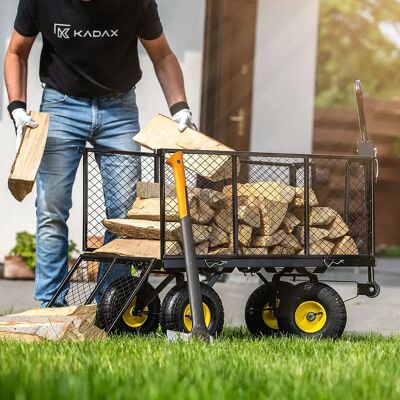 KADAX Rimorchio 450kg della sedia a rotelle di trasporto del carrello del giardino di con la tela cerata grande KADAX Rimorchio 450kg della sedia a rotelle di trasporto del carrello del giardino di con la tela cerata grande
