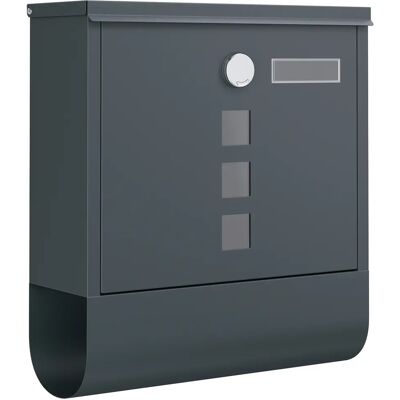 SONGMICS Cassetta Postale, Cassetta Postale, Serratura con Cilindro in Rame e Coperchio Rotante, Targa di Identificazione, Porta Giornali, Facile da Montare, 10 x 30,8 x 33,8 cm, Grigio Grigio antracite SONGMICS Cassetta Postale, Cassetta Postale, Serratura con Cilindro in Rame e Coperchio Rotante, Targa di Identificazione, Porta Giornali, Facile da Montare, 10 x 30,8 x 33,8 cm, Grigio Grigio antracite