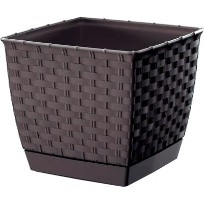 Prosperplast Pot RATOLLA SQUARE 1,5L Ocher scuro per giardino Prosperplast Pot RATOLLA SQUARE 1,5L Ocher scuro per giardino
