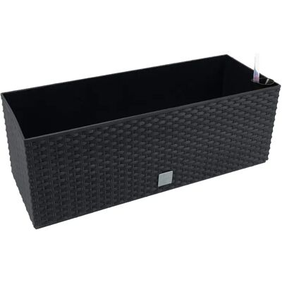 Prosperplast Fioriera rettangolare con ANTracite autoirrigante 17L 52x20x19cm Prosperplast Fioriera rettangolare con ANTracite autoirrigante 17L 52x20x19cm