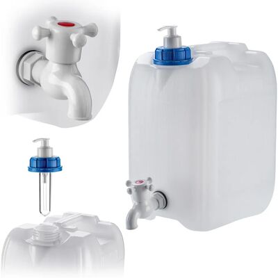 KADAX Contenitore per lavello d'acqua Contenitore per bolle Dispenser di sapone liquido 10 litri con rubinetto KADAX Contenitore per lavello d'acqua Contenitore per bolle Dispenser di sapone liquido 10 litri con rubinetto