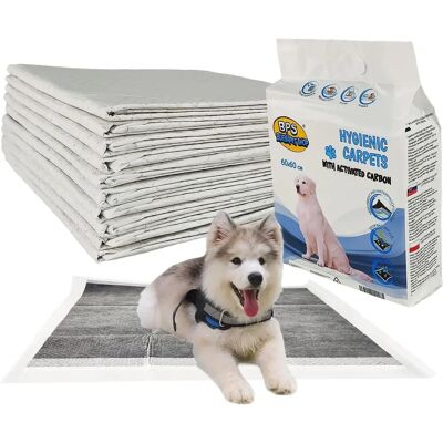 NONE 100pz 60x60 Tappetino Igienico Assorbente per Cani con carboni attivi petshopmilano NONE 100pz 60x60 Tappetino Igienico Assorbente per Cani con carboni attivi petshopmilano