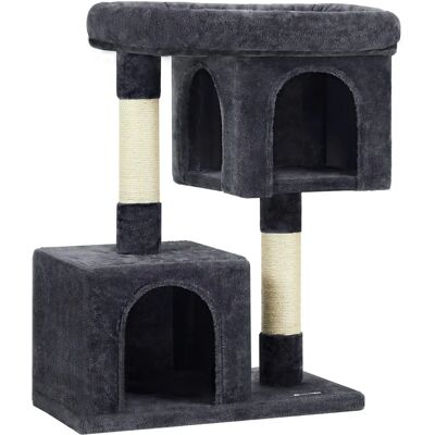FEANDREA Albero per gatti , torre per gatti da 84 cm, L, per gatti di taglia grande fino a 7 kg, piattaforma per gatti grande, 2 grotte per gatti, tiragraffi, grigio fumo/beige/grigio chiaro/bianco FEANDREA Albero per gatti , torre per gatti da 84 cm, L, per gatti di taglia grande fino a 7 kg, piattaforma per gatti grande, 2 grotte per gatti, tiragraffi, grigio fumo/beige/grigio chiaro/bianco