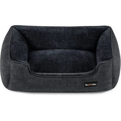 FEANDREA Cuccia per Cani , Divano per Animali in Lino, Bordi Rialzati, Fondo Antiscivolo, Rivestimento Rimovibile per il Lavaggio, Taglia M per Cani di Piccola Taglia, 70 x 55 x 21 cm, Grigio FEANDREA Cuccia per Cani , Divano per Animali in Lino, Bordi Rialzati, Fondo Antiscivolo, Rivestimento Rimovibile per il Lavaggio, Taglia M per Cani di Piccola Taglia, 70 x 55 x 21 cm, Grigio