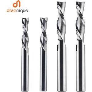 DREANIQUE 1pc Fresa in metallo duro solido 3.175 4 6 8mm 2 flauto Punta del router a spirale Fresa in metallo duro Legno MDF Imbottiture taglio DREANIQUE 1pc Fresa in metallo duro solido 3.175 4 6 8mm 2 flauto Punta del router a spirale Fresa in metallo duro Legno MDF Imbottiture taglio