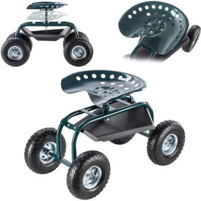 KADAX Sedia da giardino su ruote sedile da giardino scatola portaoggetti da giardino strumenti 2 w1 KADAX Sedia da giardino su ruote sedile da giardino scatola portaoggetti da giardino strumenti 2 w1