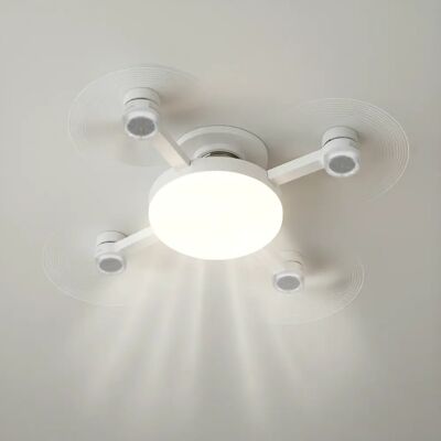LED ATOMANT Tipo drone Ventilatore LED 60W E27, Ø52cm, CCT (Bianco Freddo, Neutro e Caldo), Telecomando, Modalità Notte, Timer LED ATOMANT Tipo drone Ventilatore LED 60W E27, Ø52cm, CCT (Bianco Freddo, Neutro e Caldo), Telecomando, Modalità Notte, Timer