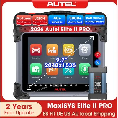 Autel Scanner diagnostico MaxiSys Elite II PRO Strumento di programmazione e codifica J2534, oltre 38 ripristinati di test attivi, CANFD e DoIP, AutoScan 2.0 2 Years Free Update Autel Scanner diagnostico MaxiSys Elite II PRO Strumento di programmazione e codifica J2534, oltre 38 ripristinati di test attivi, CANFD e DoIP, AutoScan 2.0 2 Years Free Update