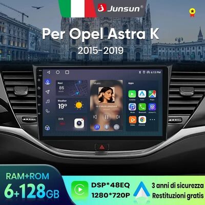 Junsun per Opel Astra K 2015-2019 9 Pollici 4GB 64GB Android 13 Autoradio GPS Navigazione Carplay DSP Bluetooth FM Supporto Comando Volante Display Touch Ingresso USB AUX Pronto Telecamera Retrovisore V1 WIFI(2+32GB) Junsun per Opel Astra K 2015-2019 9 Pollici 4GB 64GB Android 13 Autoradio GPS Navigazione Carplay DSP Bluetooth FM Supporto Comando Volante Display Touch Ingresso USB AUX Pronto Telecamera Retrovisore V1 WIFI(2+32GB)