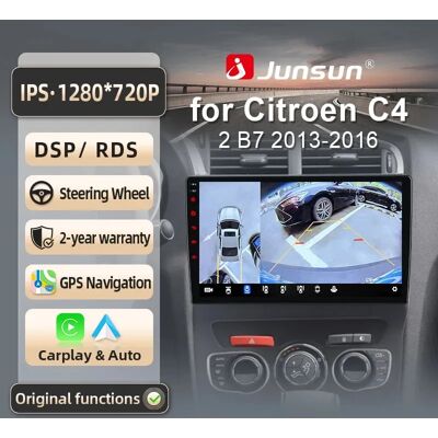 Junsun Autoradio per Citroen C4 C4L 2013-2017 con CarPlay Wireless e Android Auto, Schermo con Sistemi Smart Car, Accessori Auto GPS V1C(2+32GB)WIFI Junsun Autoradio per Citroen C4 C4L 2013-2017 con CarPlay Wireless e Android Auto, Schermo con Sistemi Smart Car, Accessori Auto GPS V1C(2+32GB)WIFI