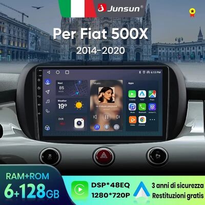 Junsun per Fiat 500X 2014-2020 9 Pollici 4GB 64GB Android 13 Autoradio GPS Navigazione Carplay DSP Bluetooth FM Supporto Comando Volante Display Touch Ingresso USB AUX Pronto Telecamera Retrovisore V1C(2+32GB)WIFI Junsun per Fiat 500X 2014-2020 9 Pollici 4GB 64GB Android 13 Autoradio GPS Navigazione Carplay DSP Bluetooth FM Supporto Comando Volante Display Touch Ingresso USB AUX Pronto Telecamera Retrovisore V1C(2+32GB)WIFI