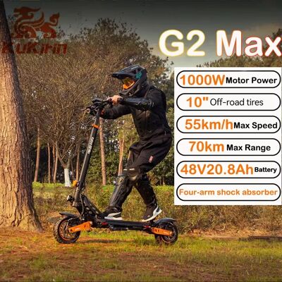 Other Monopattino Elettrico Pieghevole KuKirin G2 MAX, Batteria 48V 20Ah, Motore 1000W, Velocità Massima 55KM/H Autonomia massima di 80 km, pneumatici 10*2.75 G2 Max black Other Monopattino Elettrico Pieghevole KuKirin G2 MAX, Batteria 48V 20Ah, Motore 1000W, Velocità Massima 55KM/H Autonomia massima di 80 km, pneumatici 10*2.75 G2 Max black