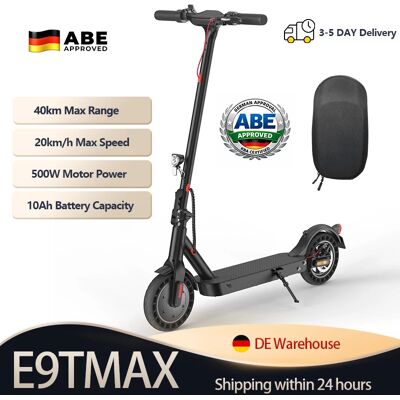 iScooter E9TMAX Monopattino Elettrico 10” 500W 36V10Ah Autonomia 35-40KM 20KM/H 2 Velocità Minirobot APP Doppio Freno Standard DE (ABE,CE) iScooter E9TMAX Monopattino Elettrico 10” 500W 36V10Ah Autonomia 35-40KM 20KM/H 2 Velocità Minirobot APP Doppio Freno Standard DE (ABE,CE)