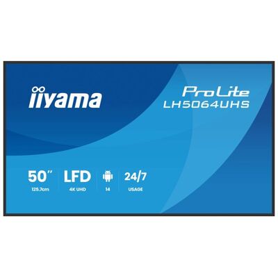 IIYAMA LH7564UHS-B1AG visualizzatore di messaggi Pannello piatto per segnaletica digitale 190,5 cm (75") Wi-Fi 500 cd/m² 4K Ult IIYAMA LH7564UHS-B1AG visualizzatore di messaggi Pannello piatto per segnaletica digitale 190,5 cm (75") Wi-Fi 500 cd/m² 4K Ult