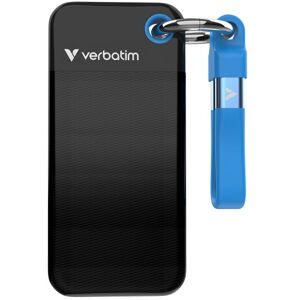 Verbatim Pocket SSD 2 TB, Externe SSD (schwarz/blau, USB-C 3.2 Gen 2 (10 Gbit/s), mit Schlsselring und Kabelhalter) (32195) Verbatim Pocket SSD 2 TB, Externe SSD (schwarz/blau, USB-C 3.2 Gen 2 (10 Gbit/s), mit Schlsselring und Kabelhalter) (32195)