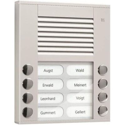 TechniSat Modello PES08-EN/04 Sistema Interfono Alluminio Argento a 2 Righe TechniSat Modello PES08-EN/04 Sistema Interfono Alluminio Argento a 2 Righe