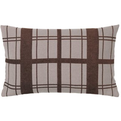Fodera per cuscino Broste Copenhagen - CHEQUER - Marrone - 40x60cm - Fodera per cuscino Fodera per cuscino Broste Copenhagen - CHEQUER - Marrone - 40x60cm - Fodera per cuscino