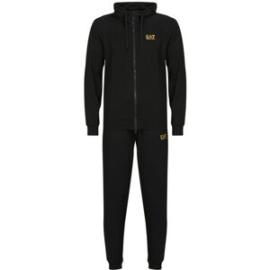 EA7 - Zip Hooded Tracksuit - Nero/Oro - Uomo XS - Tracksuit EA7 - Zip Hooded Tracksuit - Nero/Oro - Uomo XS - Tracksuit
