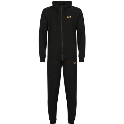 EA7 - Zip Hooded Tracksuit - Nero/Oro - Uomo XS - Tracksuit EA7 - Zip Hooded Tracksuit - Nero/Oro - Uomo XS - Tracksuit