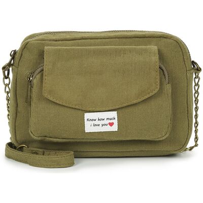 Pieces Borsa a tracolla PCBROOKE CROSS BODY Kaki Unica Pieces Borsa a tracolla PCBROOKE CROSS BODY Kaki Unica