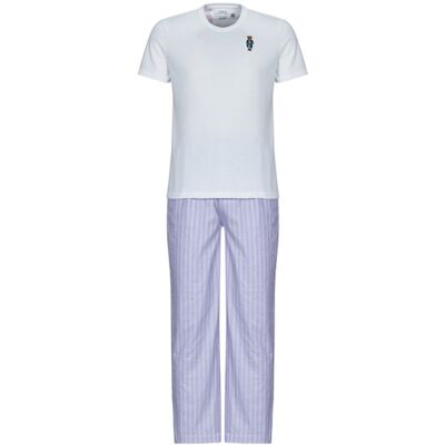 Completi pigiami Polo Ralph Lauren S/S PJ SET SLEEP SET Bianco XS Completi pigiami Polo Ralph Lauren S/S PJ SET SLEEP SET Bianco XS