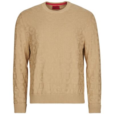 HUGO Maglione Splittum Beige XL HUGO Maglione Splittum Beige XL