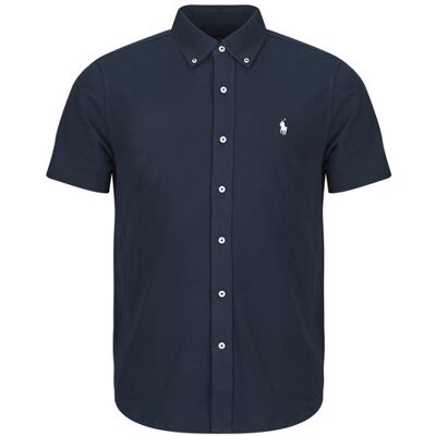 Camicia a maniche corte Polo Ralph Lauren CHEMISE AJUSTEE EN POLO FEATHERWEIGHT Marine M Camicia a maniche corte Polo Ralph Lauren CHEMISE AJUSTEE EN POLO FEATHERWEIGHT Marine M