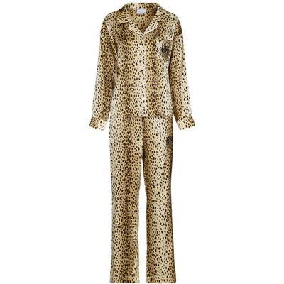 Juicy Couture Completi pigiami Tamzin Cheetah Satin Shirt Pant Set Marrone XS Juicy Couture Completi pigiami Tamzin Cheetah Satin Shirt Pant Set Marrone XS