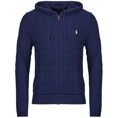 Gilet / Cardigan Polo Ralph Lauren GILET CAPUCHE EN MAILL TORSADEE Marine S Gilet / Cardigan Polo Ralph Lauren GILET CAPUCHE EN MAILL TORSADEE Marine S