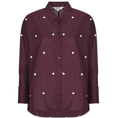 Only Camicia ONLNEW LINA Bordeaux M Only Camicia ONLNEW LINA Bordeaux M