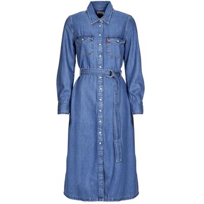 Levis Abito Lunghi QUINCEY LS MAXI DRESS Blu XS Levis Abito Lunghi QUINCEY LS MAXI DRESS Blu XS