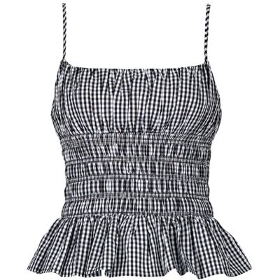 MICHAEL Michael Kors Camicetta GINGHAM SMOCK TOP Multicolore XS MICHAEL Michael Kors Camicetta GINGHAM SMOCK TOP Multicolore XS