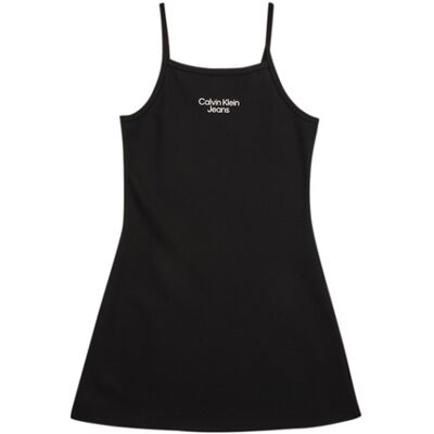 Calvin Abito corto STACK LOGO PUNTO STRAP Nero 16 anni Calvin Abito corto STACK LOGO PUNTO STRAP Nero 16 anni