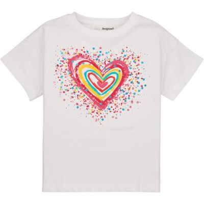 Desigual T-shirt TS_HEART Bianco 3 / 4 anni Desigual T-shirt TS_HEART Bianco 3 / 4 anni