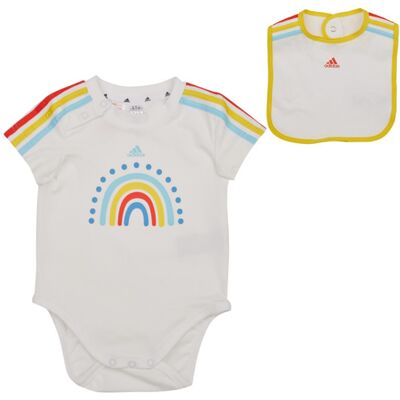 Body adidas I 3S GIFT SET Bianco 0 / 3 mesi Body adidas I 3S GIFT SET Bianco 0 / 3 mesi