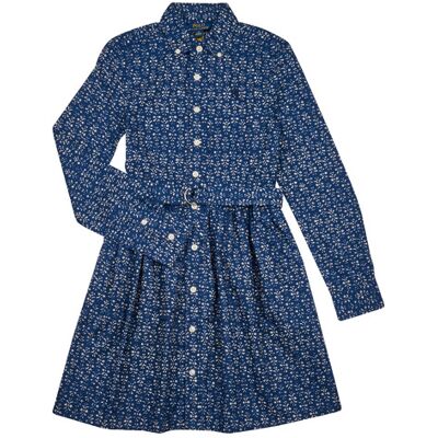 Abito corto Polo Ralph Lauren LOUELLA DRSS-DRESSES-DAY DRESS Marine 10 anni Abito corto Polo Ralph Lauren LOUELLA DRSS-DRESSES-DAY DRESS Marine 10 anni