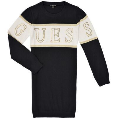 Guess Abito corto SWEATER DRESS Nero 16 ans Guess Abito corto SWEATER DRESS Nero 16 ans