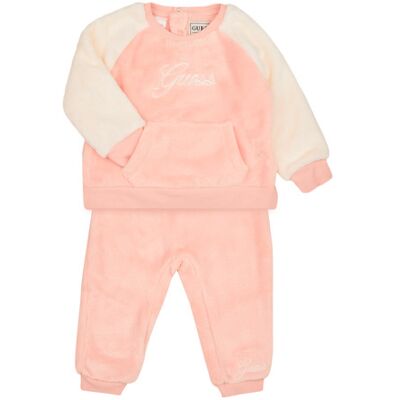 Guess Completo SET FAUX FUR ACTIVE TOP+PANTS Rosa 6 / 9 mesi Guess Completo SET FAUX FUR ACTIVE TOP+PANTS Rosa 6 / 9 mesi