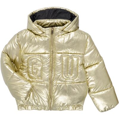 Guess Piumino HOODED LS PADDED PUFFER Oro 14 ans Guess Piumino HOODED LS PADDED PUFFER Oro 14 ans