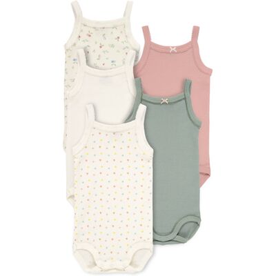 Petit Bateau Body bambino 5 BODIES A BRETELLES ADELE Multicolore 12 mesi Petit Bateau Body bambino 5 BODIES A BRETELLES ADELE Multicolore 12 mesi