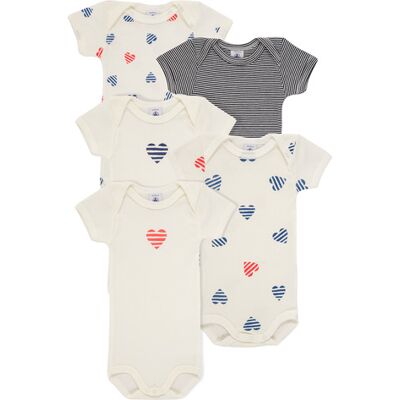 Petit Bateau Body bambino 5 BODIES US MC Marine 6 mesi Petit Bateau Body bambino 5 BODIES US MC Marine 6 mesi