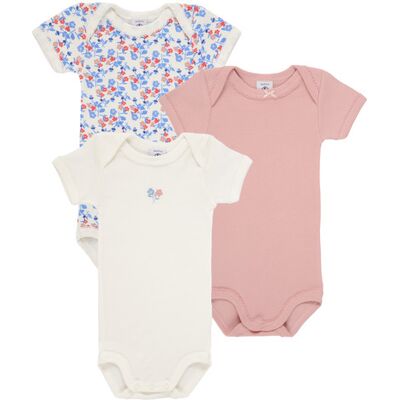 Petit Bateau Body bambino 3 BODIES US MC Rosa 3 mesi Petit Bateau Body bambino 3 BODIES US MC Rosa 3 mesi