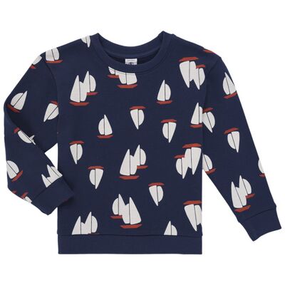Felpa Petit Bateau con Stampa Barca - Bambini Felpa Petit Bateau con Stampa Barca - Bambini