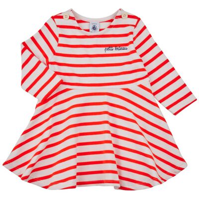Petit Bateau Abito corto BODET Rosso 6 mesi Petit Bateau Abito corto BODET Rosso 6 mesi