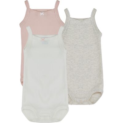 Petit Bateau Body bambino 3 BODIES A BRETELLES Multicolore 36 mesi Petit Bateau Body bambino 3 BODIES A BRETELLES Multicolore 36 mesi